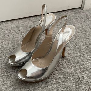 Silver Dior heels